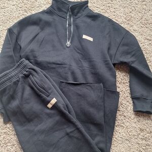 Black Half-Zip Sweatshirt
